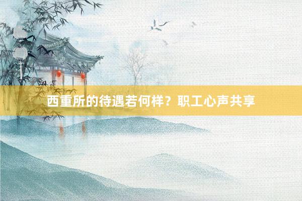 西重所的待遇若何样？职工心声共享